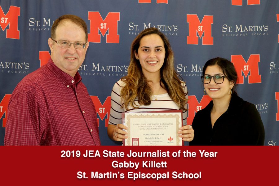 Gabriella+Killett+was+named+the+Louisiana+State+JEA+Journalist+of+the+Year.