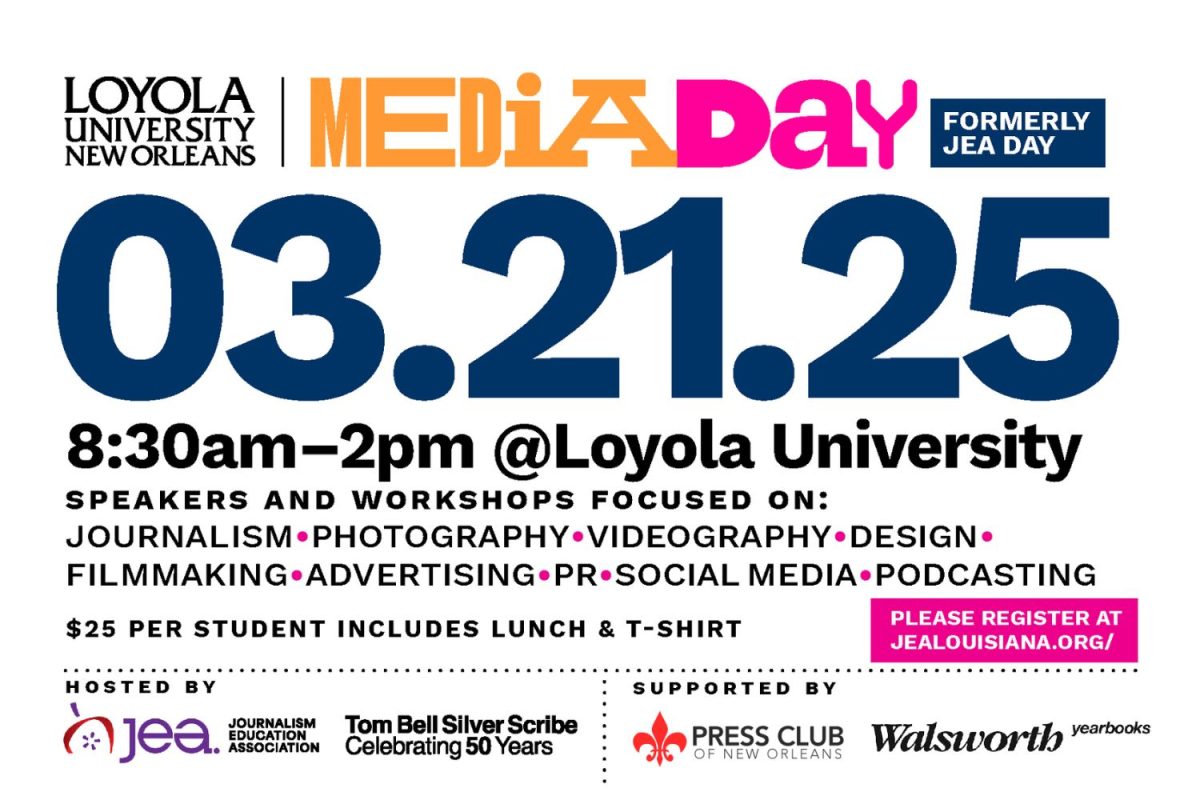 REGISTRATION OPEN: Spring 2025 JEA/Loyola Media Day